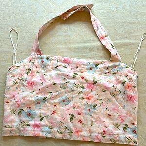 Linen floral halter by Amberbcrombie&Fitch
